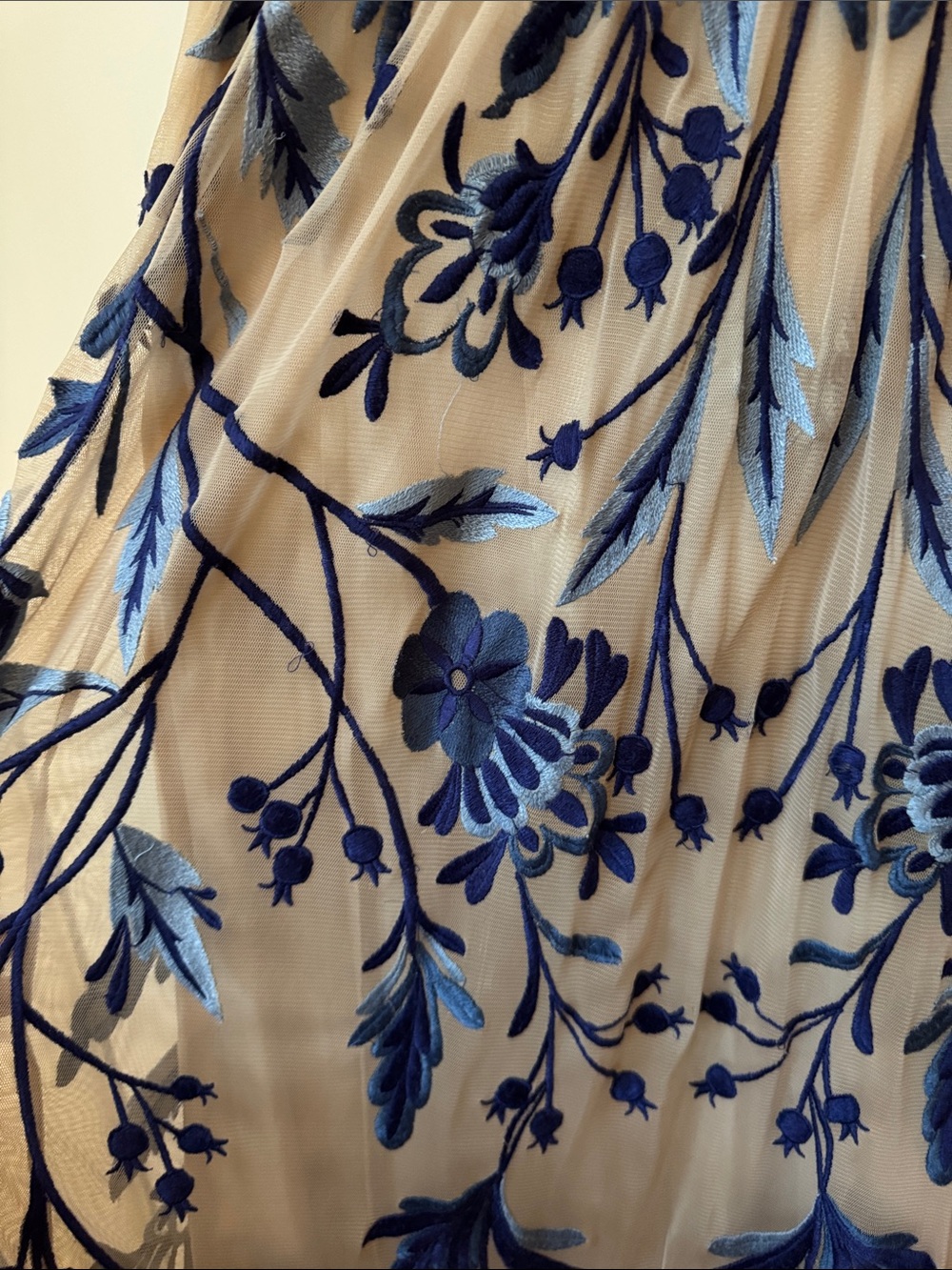 Moulinette Soeurs Blue Embroidered Floral Maxi Dress - Picture 10 of 13